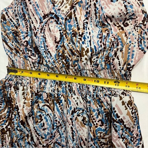 Banana Republic Abstract Print Peplum Blouse Small - Picture 7 of 7